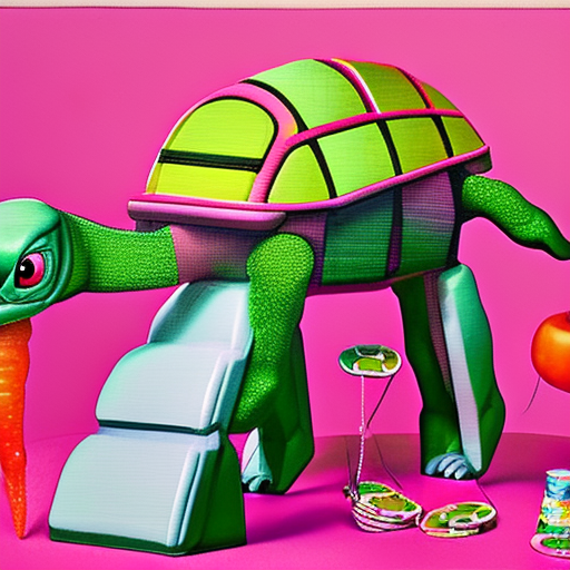 tortoise, flamingo, slot machine, bridge, cushion, carrot, pink, pony, coffin, tomato